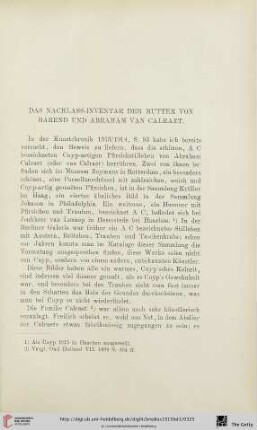 Das Nachlass-Inventar der Mutter von Barend und Abraham van Calraet