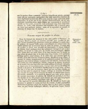 Nouveau moyen de purifier le platine.