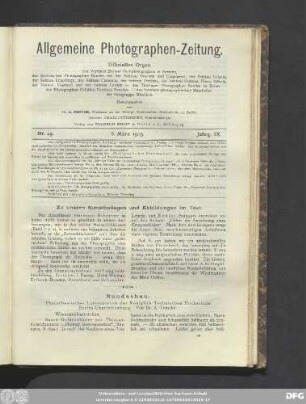 Nr. 49. 6. März 1903. Jahrg. IX.