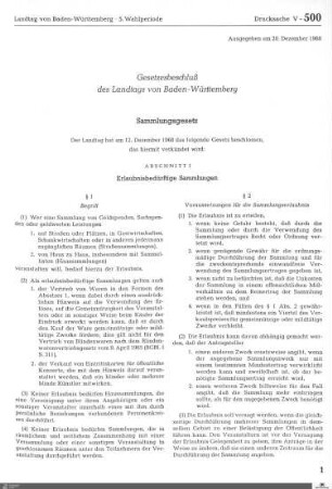 Sammlungsgesetz