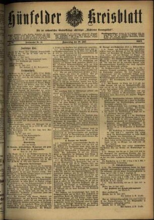Ausgabe vom Donnerstag, den 26. Juli 1917.