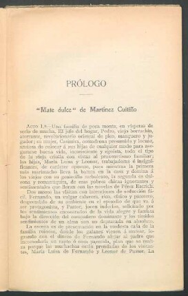 Prólogo : "Mate dulce" de Martínez Cuitiño