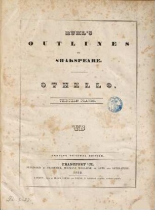 Ruhl's Outlines to Shakspeare : Othello
