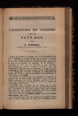 L´exploitation des tourbières dans les Pays-Bas