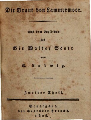 Die Braut von Lammermoor, 2