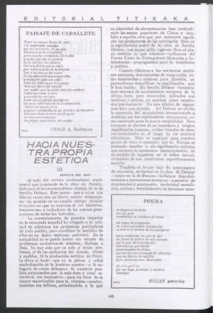 Hacia nuestra propia estética III