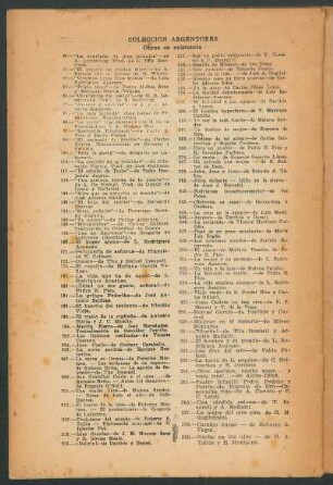 Colección Argentores - Obras en existencia