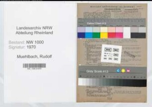Entnazifizierung Rudolf Muehlbach, geb. 31.03.1911 (Kaufmann)