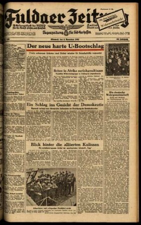 Ausgabe vom Mittwoch, den 04. November 1942.