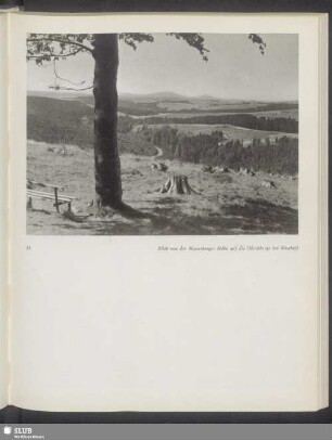 Blick von der Masserberger Höhe auf die Gleichberge bei Römhild