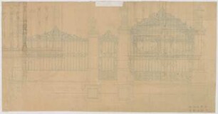 Thiersch, August ; München, Schwanthalerstr. 88; Wohnhaus Niedermeier - Gitter (Teilansichten)