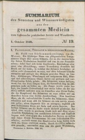 1. October 1840. No. 19.