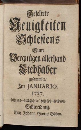 Im Januario. 1737.