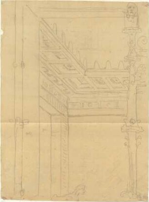 Gärtner, Friedrich von; Aschaffenburg; Pompejanisches Haus (Pompejanum) - Perspektive
