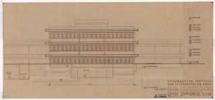 Physikalische Institute der Universität Köln: 2. Physik Südwest-Ansicht, 1:100