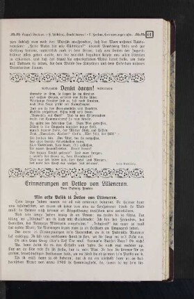 Erinnerungen an Detlev von Liliencron. : 1. Min erste Besök bi Detlev von Liliencron. 2. As wi en Urn' purr'n. 3. De Fahrt nah de Alsterquell'. 4. Dat Hühnengraff.