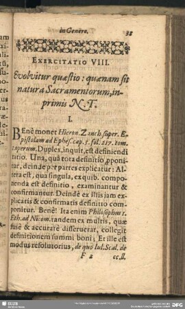 Exercitatio VIII. Evolvitur quaestio: quaenam sit natura Sacramentorum, inprimis N. T.