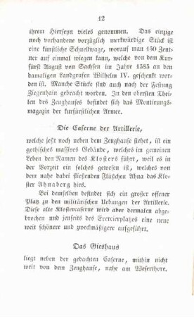 Die Caserne der Artillerie