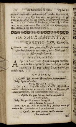 De Sacramentis = Von den heiligen Sacramenten
