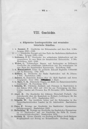 VIII. Geschichte