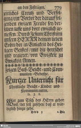 Folgen Buß- Beicht- und Communion-Gebethe