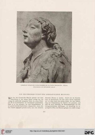Die Neuerwerbungen des Germanischen Museums