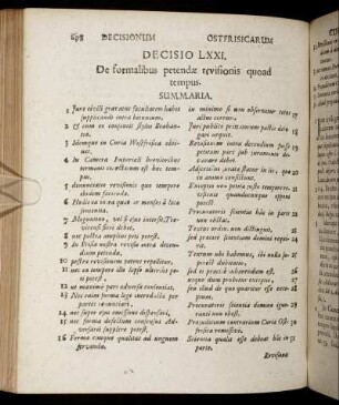 Decisio LXXI. - LXXX.