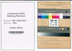 Entnazifizierung Alfons Hanke , geb. 07.08.1898 (Beisitzer)
