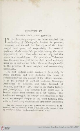 Chapter IV: Mantua Frescoes - 1459-1474