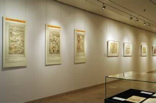 SLUB, Ausstellung "Gespräche mit der Erde. Geowissenschaften in Sachsen" : Ausstellungspräsentation im Buchmuseum mit Wandexponaten