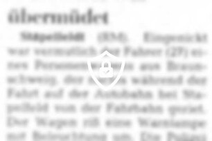 Der Fahrer war übermüdet