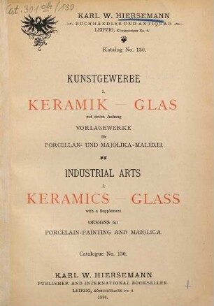 Katalog. 130. 1894