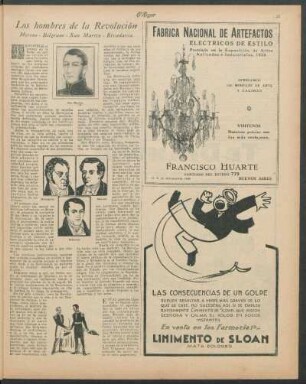 Los hombres de la Revolución : Moreno - Belgrano - San Martín - Rivadavia
