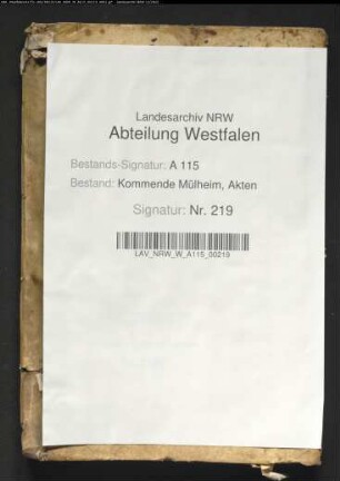 Zehntregister Rüthen. und Zehnt zu Altenrüthen.