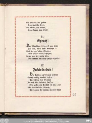 32. Zufriedenheit!