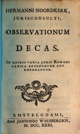 Observationum decas