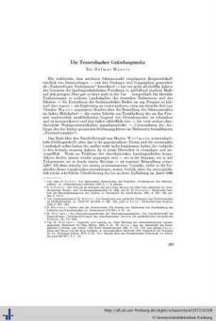 Die Tennenbacher Gründungsnotiz.