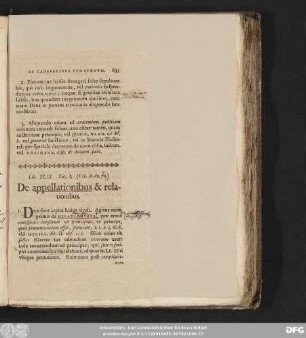 Tit. I. (VII. 61. 62. 70.) De appellationibus & relationibus.