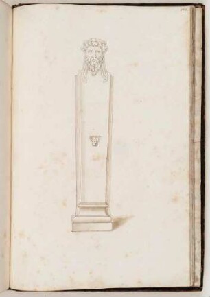 Bildnisherme eines bärtigen Mannes, in: Imperatorum romanorum ac eorum coniugum liberorum [...] Tomus primus, Nr. 180