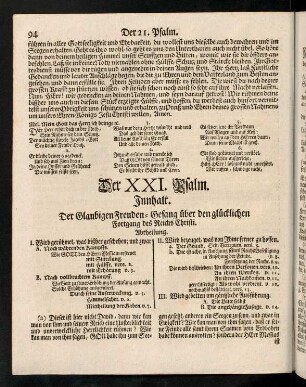 94-98, Der XXI. Psalm