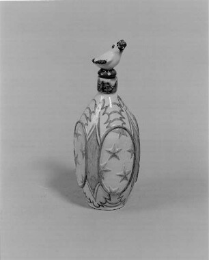 Flasche mit Vogel-Stöpsel