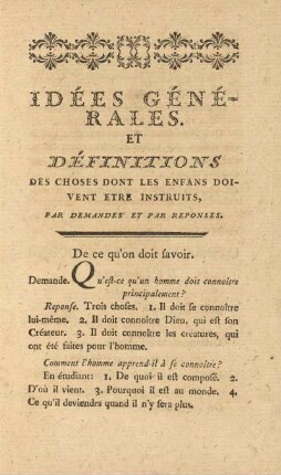 Idées Générales Et Définitions Des Choses Dont Les Enfans Doivent Etre Instruits, ...