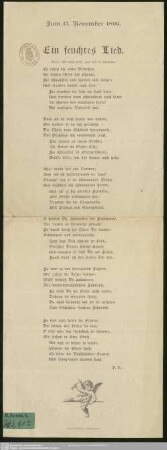 Ein feuchtes Lied : zum 17. November 1896