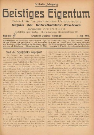 Nummer 17 (1. Juni 1910)