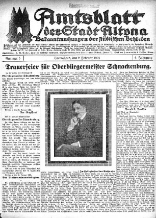 Nummer 5 : Sonnabend, den 2. Februar 1924