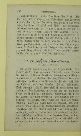 12. Das Herzogthum Sachsen-Altenburg