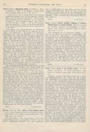 591 [Rezension] Hase, Karl von, Gesammelte Werke. 6. Halbbd., 3 Thle.; 16. Halbbd., 2 Thle.; u. 20. Halbbd