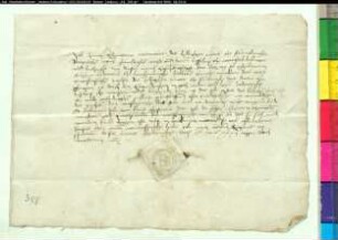 Heinrich Thuetman, Verwalter des heiligen Kreuzes zu Stromberg, entläßt eine Wachszinsige.