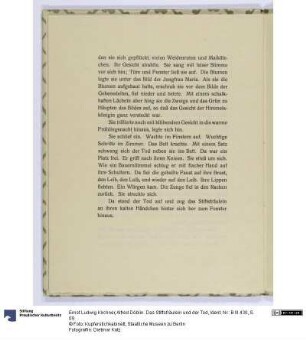 Alfred Döblin. Das Stiftsfräulein und der Tod