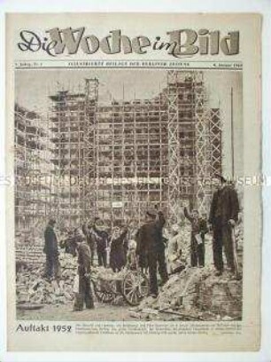 llustrierte Beilage der "Berliner Zeitung" u.a. über das Nationale Aufbauwerk in Berlin (DDR)